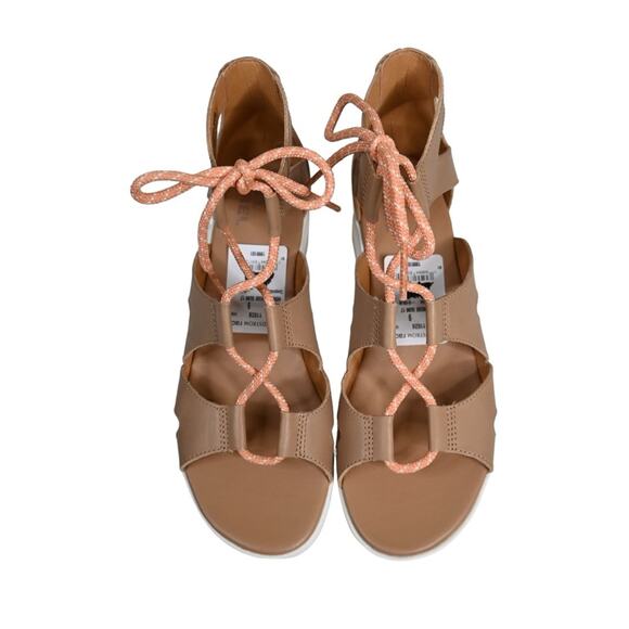 SOREL Womens 9 Cameron Platform Gladiator Sandal in Honest Beige/Gum NEW main image 7